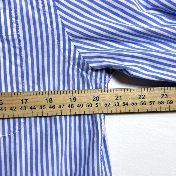 Vineyard Vines Men's Size Medium Slim Fit Tucker Shirt Blue White Stripe Pocket - Picture 6 of 7